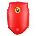 Boxing helmet and chest protector set for fighting training in red, blue, or black