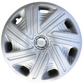 Universal ABS wheel hub cover in monochrome finish
