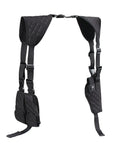 Outdoor holster portable hidden double magazine pouch in black nylon for unisex concealed carry