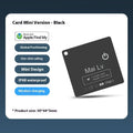 MFI FindMy AirTag compatible GPS tracking card with keychain in black