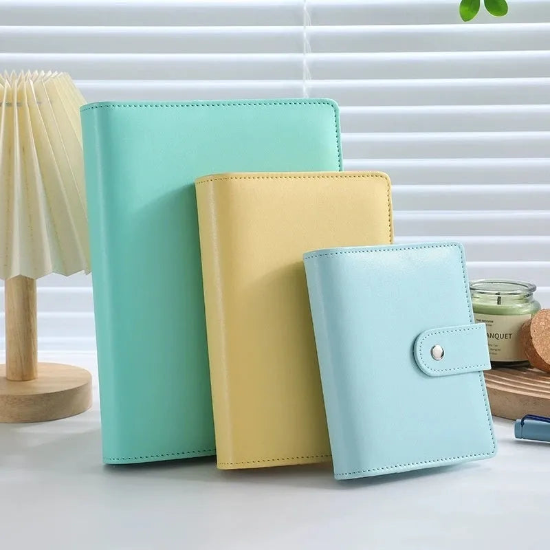 A5 PU leather zipper notebook shell in multiple colour options for loose-leaf binder organisation