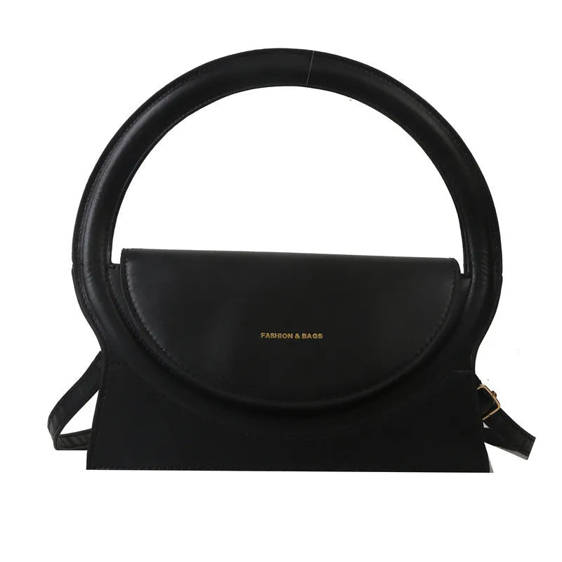 Horizontal square messenger bag in multiple colours showing stitching details and shoulder strap