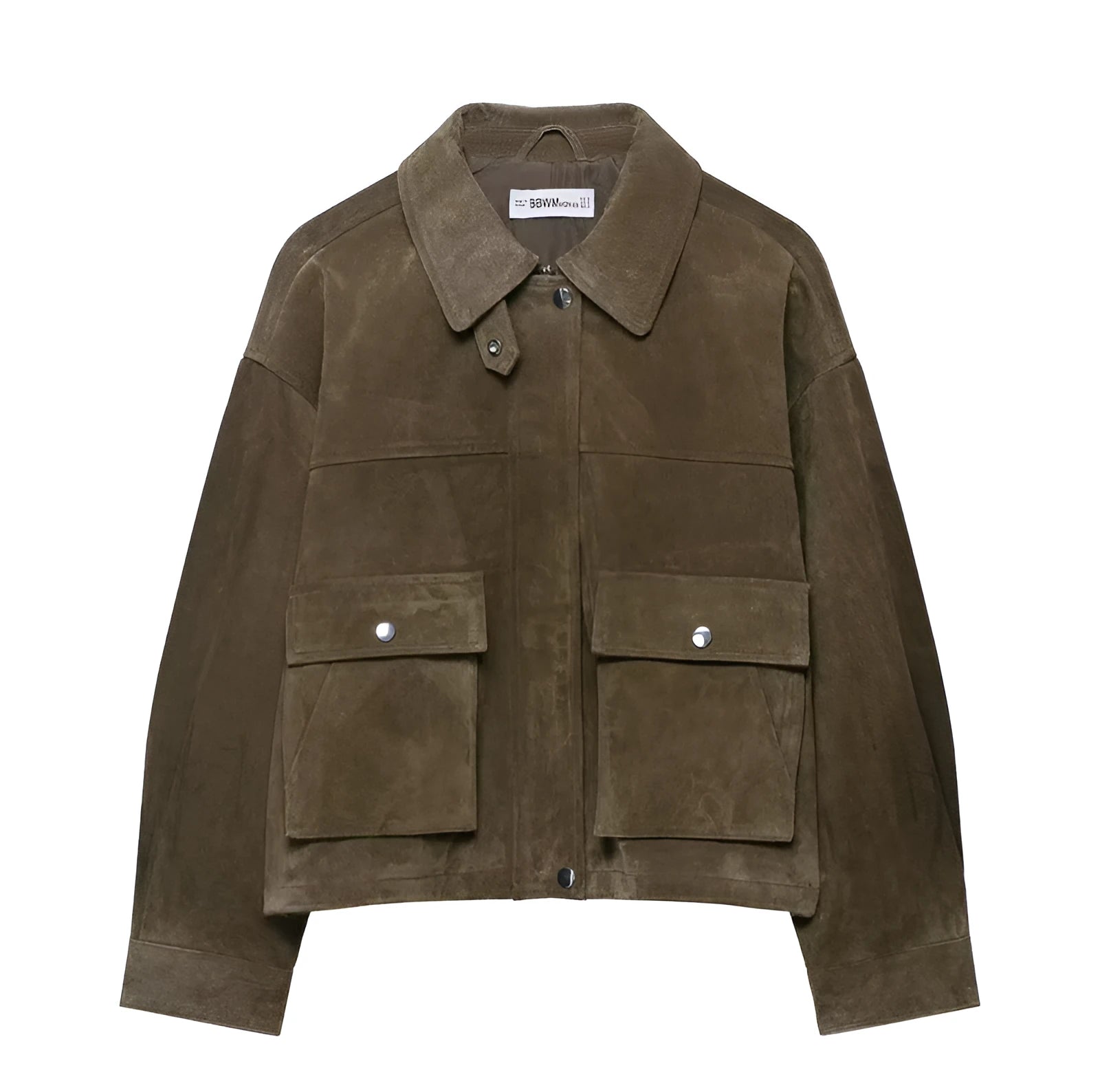 Women's medium-thickness PU casual jacket in Japanese Korean style, regular fit