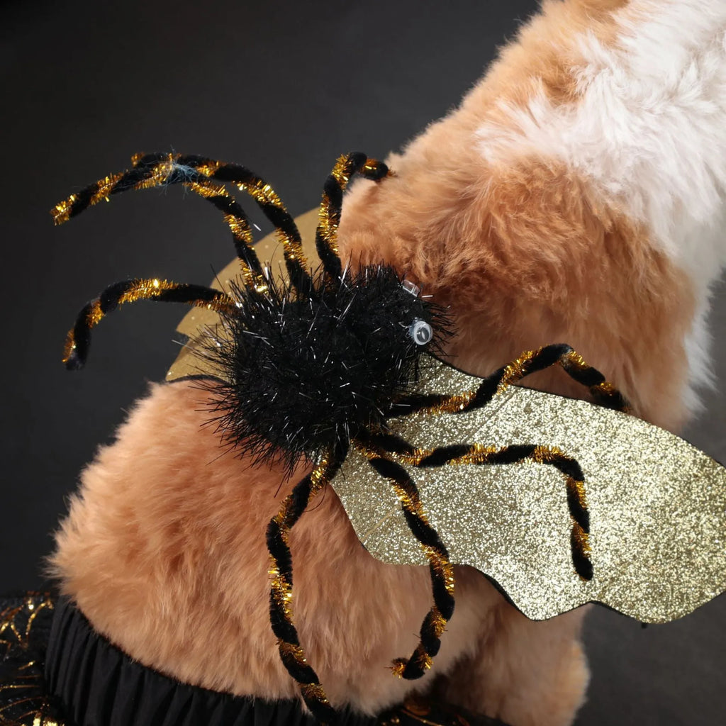 Polyester dog halloween suit costume in coordinated colour with S M L XL size options