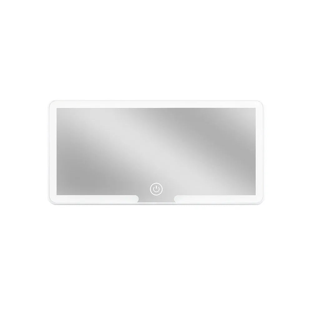 Automotive sun visor makeup mirror with LED light, dimensions 24cm by 11.5cm