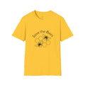 Yellow men's casual loose fit short sleeve pullover shirt