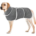 Super absorbent dog bathrobe towel outfit in six sizes for small to large dogs