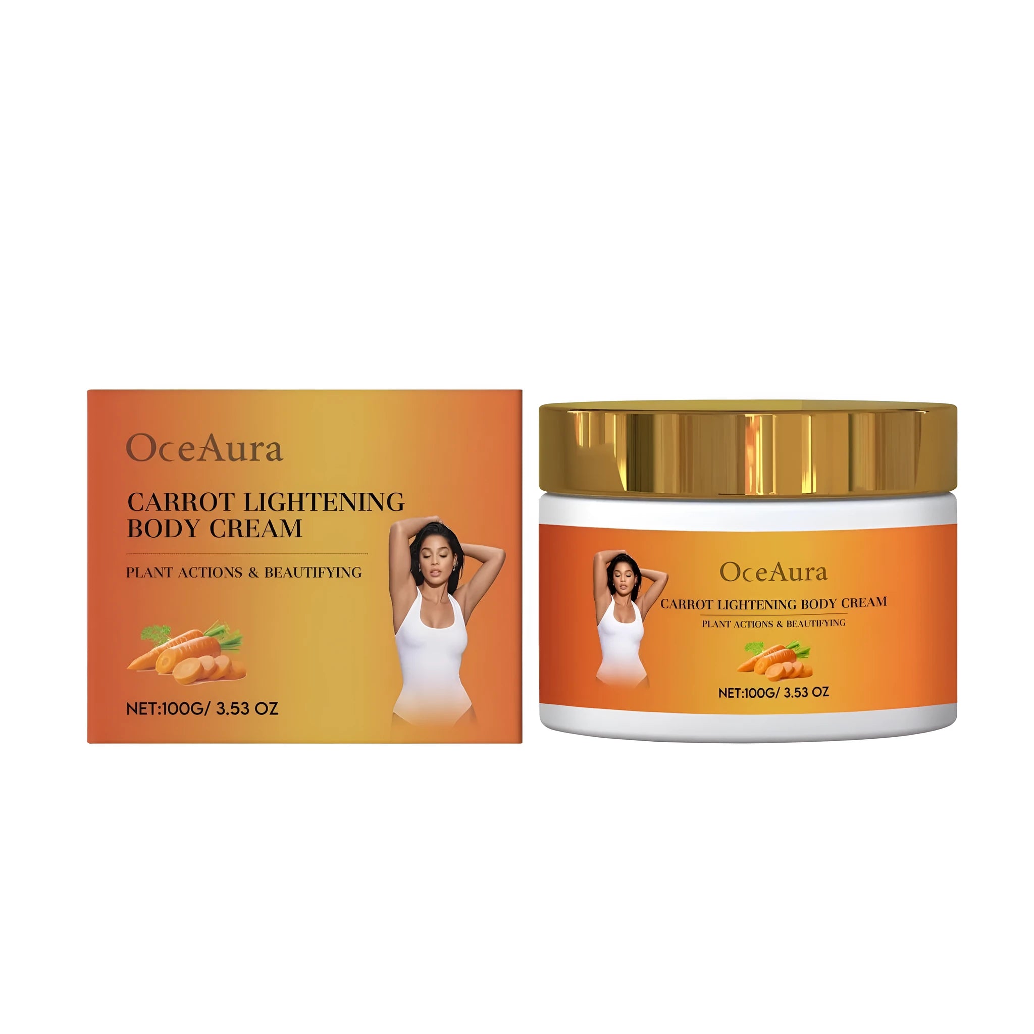 100g tube of Carrot Lightening Body Cream for skin brightening and moisturising
