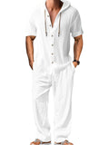 Men's cotton sports leisure suit in four colours with long sleeves and matching trousers