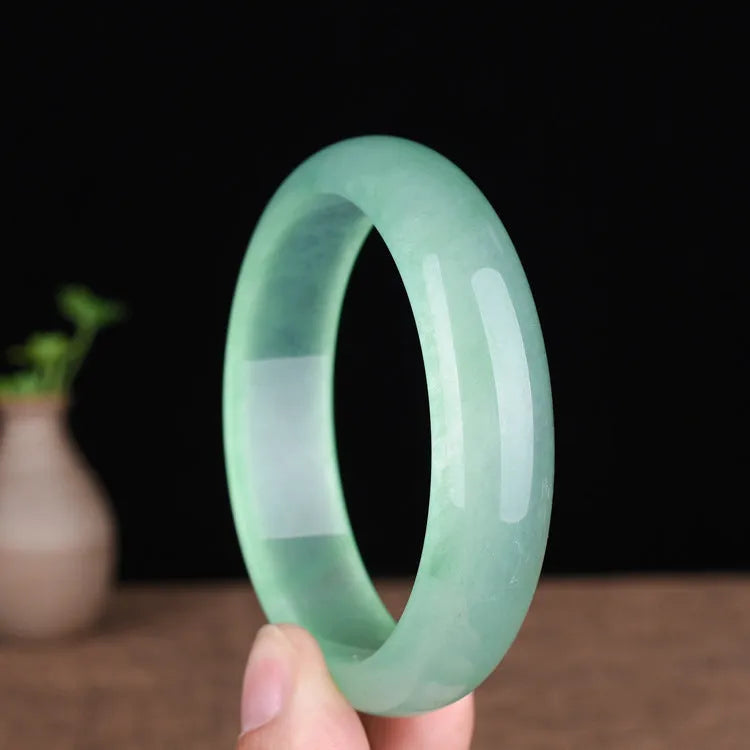 Oil cyan light green quartz rock jade bracelet for women with modern simplicity design