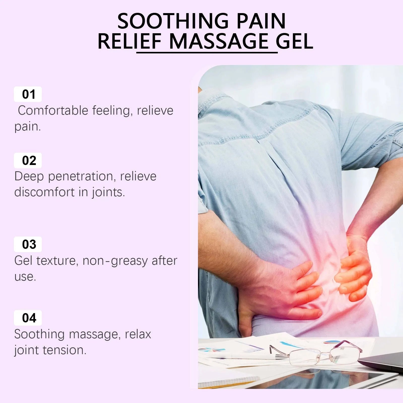 100g tube of body massage gel for joints, knees and elbows on a plain background.