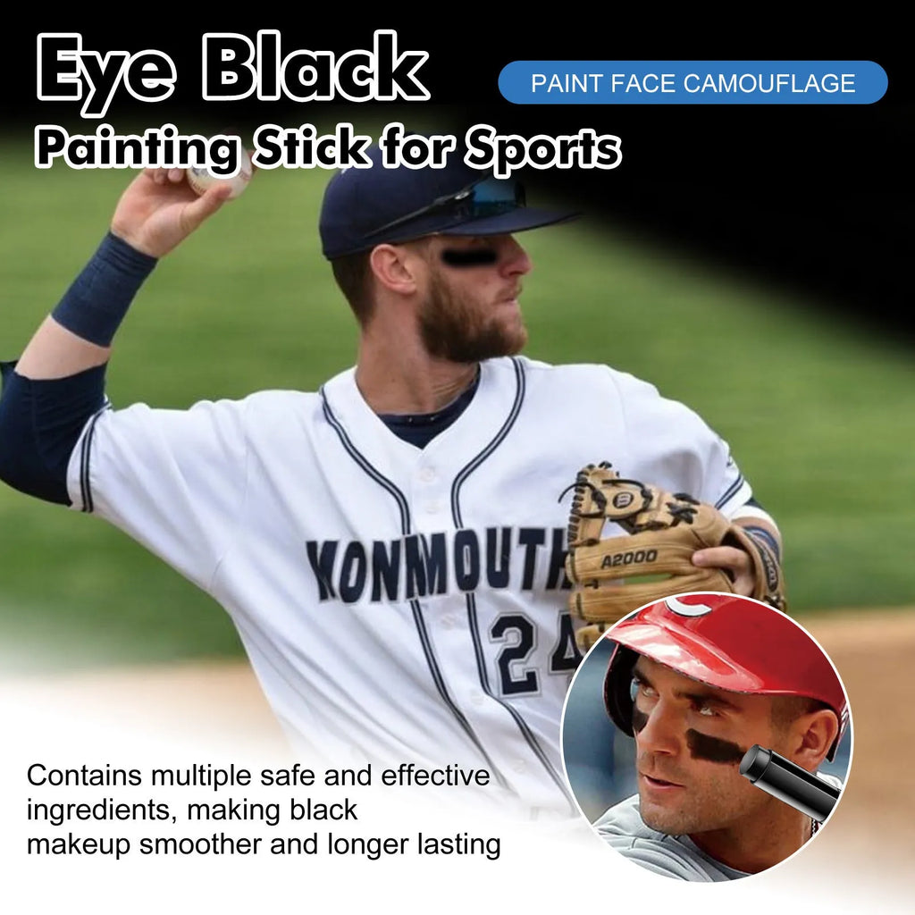 Sports eye black paint stick 15g in black for athletic marking with 8.6cm packaging