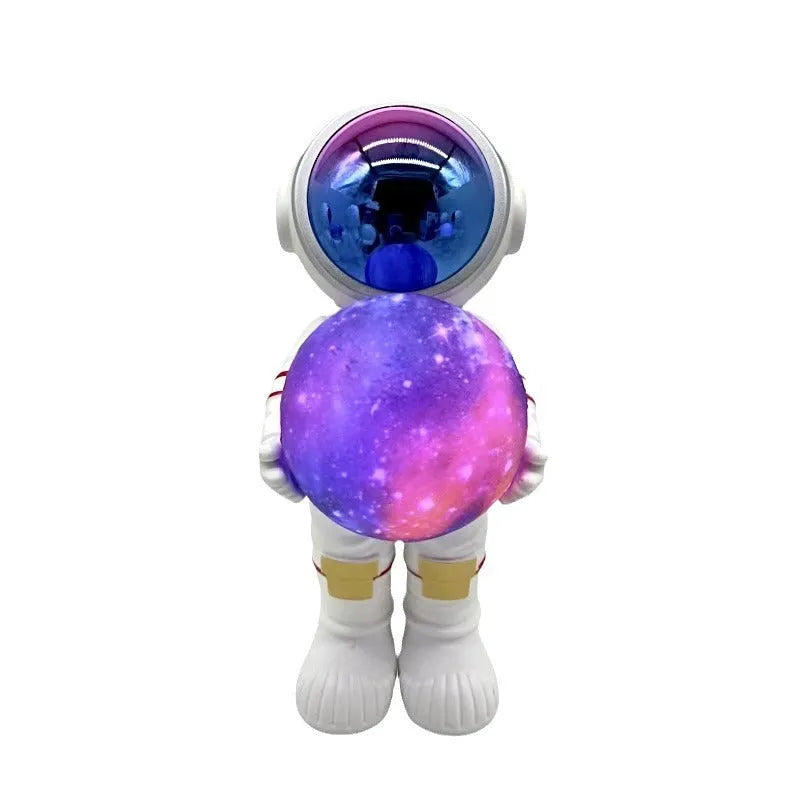 Spaceman starry sky projection lamp with speaker showing starry sky projection effect