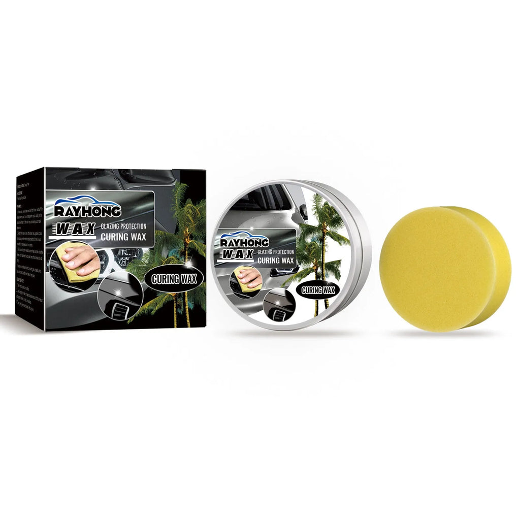 100g car coating wax pot with application sponge for paint renovation and dust protection