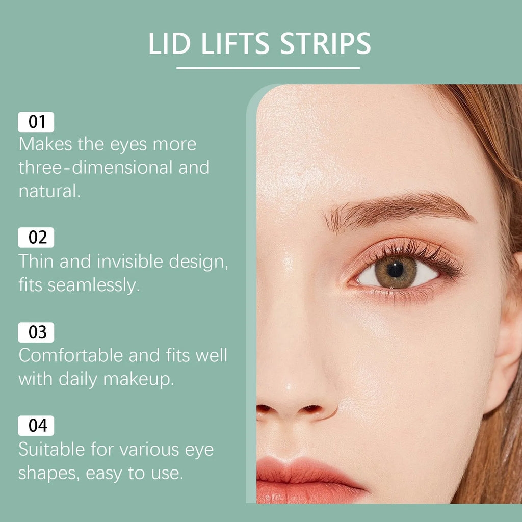 Meimu Tie eyelid stickers pack containing 80 pieces with collagen and hyaluronic acid hydrogel formula