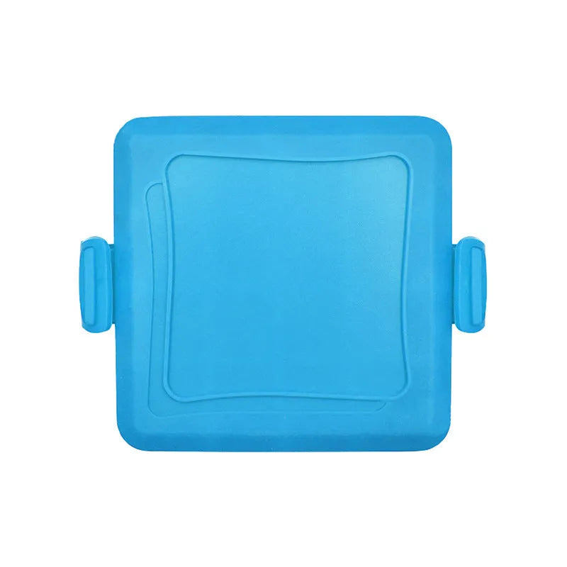 Red silicone baking tray with matching hand clamp set for anti-scald kitchen protection