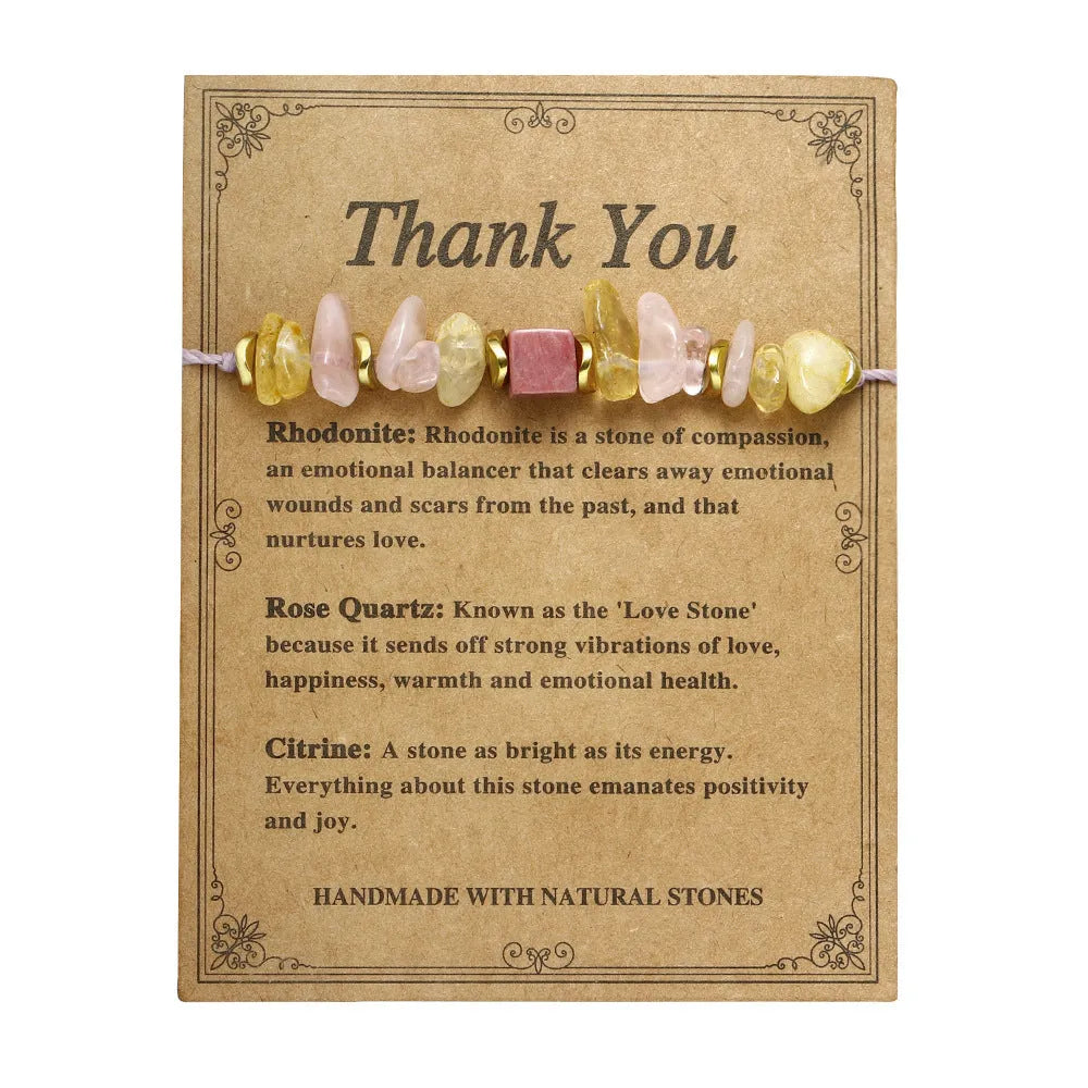 Handmade geometric stone bead bracelet for women with fashion OL styling