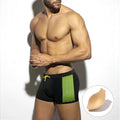 Polka dot print men's swim boxers in nylon with polyester lining