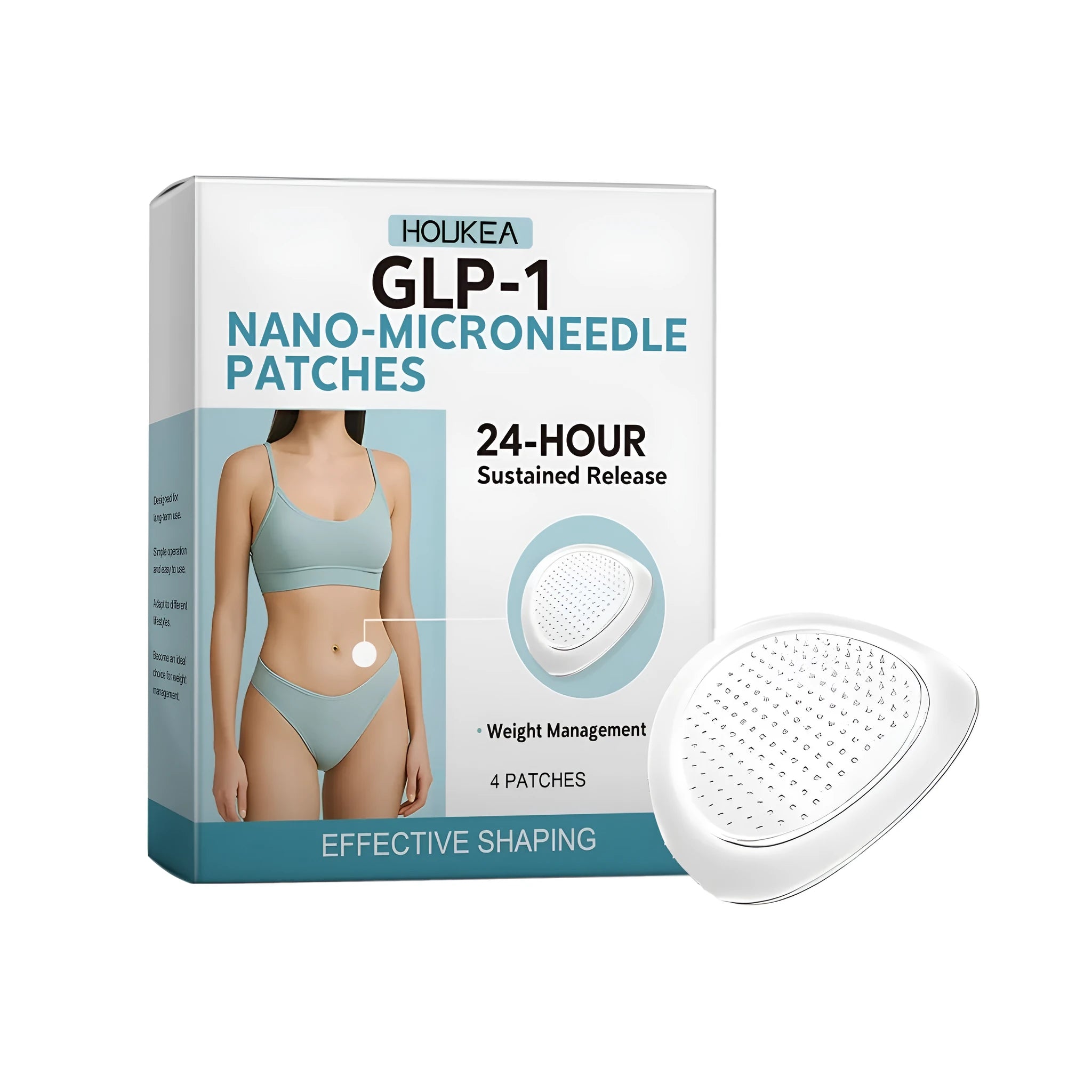 Four nano-microneedle patches for cosmetic skincare with micro-needle technology