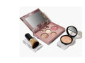 Multi functional makeup tray open to show three eyeshadow pans with a total weight of 195g.