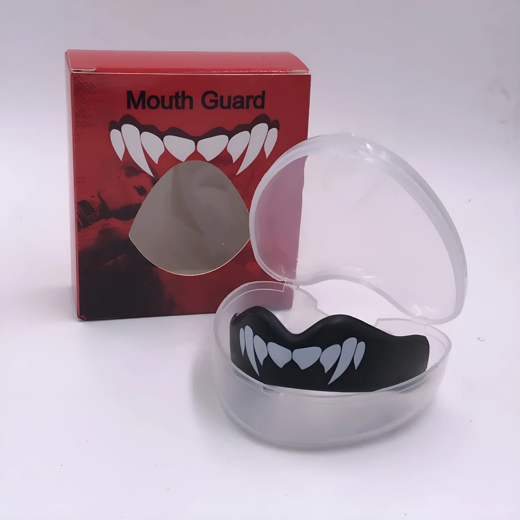 Adult boxing mouthguard with printed teeth design for martial arts protection
