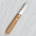 Wood handle pet stripping comb grooming tool for dogs and cats with metal fittings