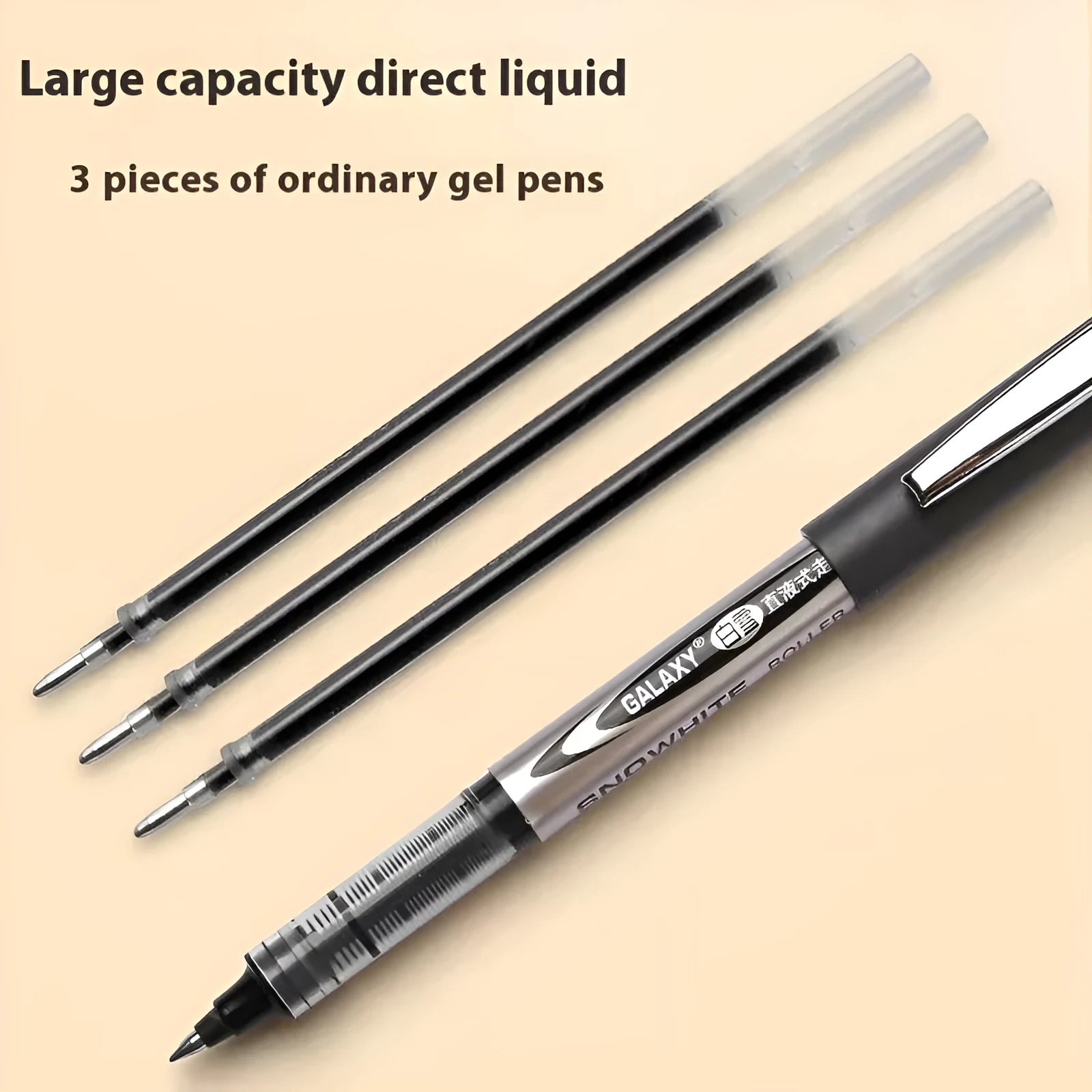 0.5mm water-based quick-drying signature pen with plastic shell in multiple ink colour options