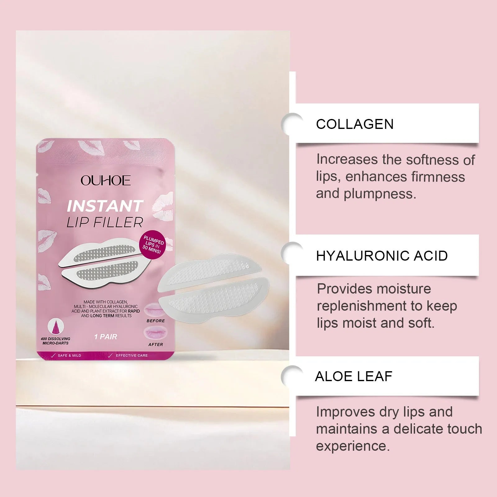 Silicone lip nursing adhesive bandage pack with moisturising care paste patches.