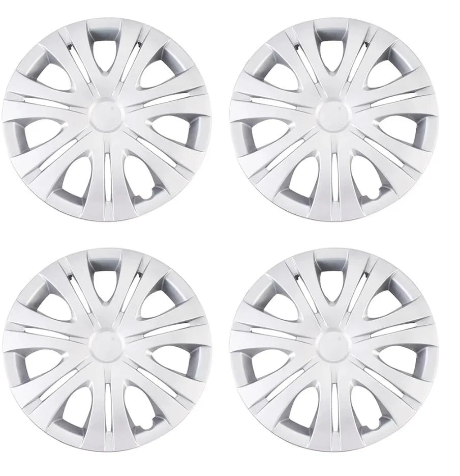 Universal ABS wheel hub cover in monochrome finish