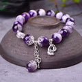 Purple amethyst bracelet with 10mm round beads for women's jewellery and office wear