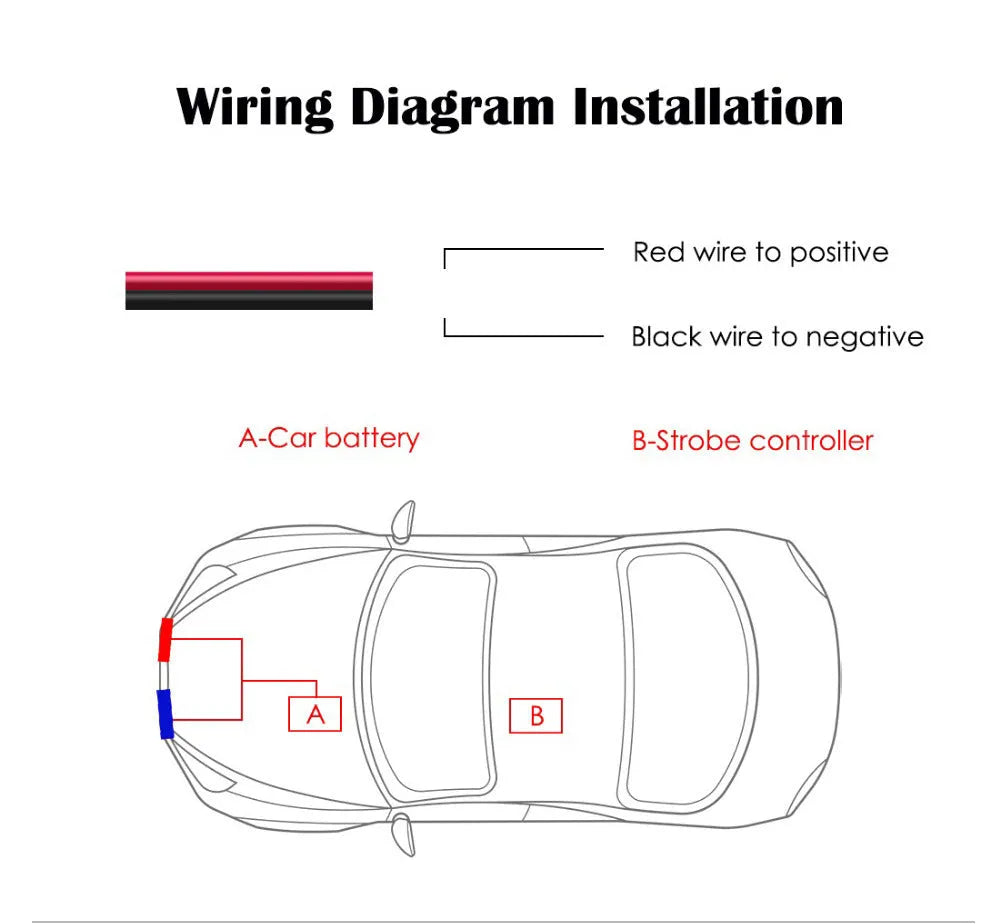Black car mounted LED wireless remote emergency warning light for vehicle safety