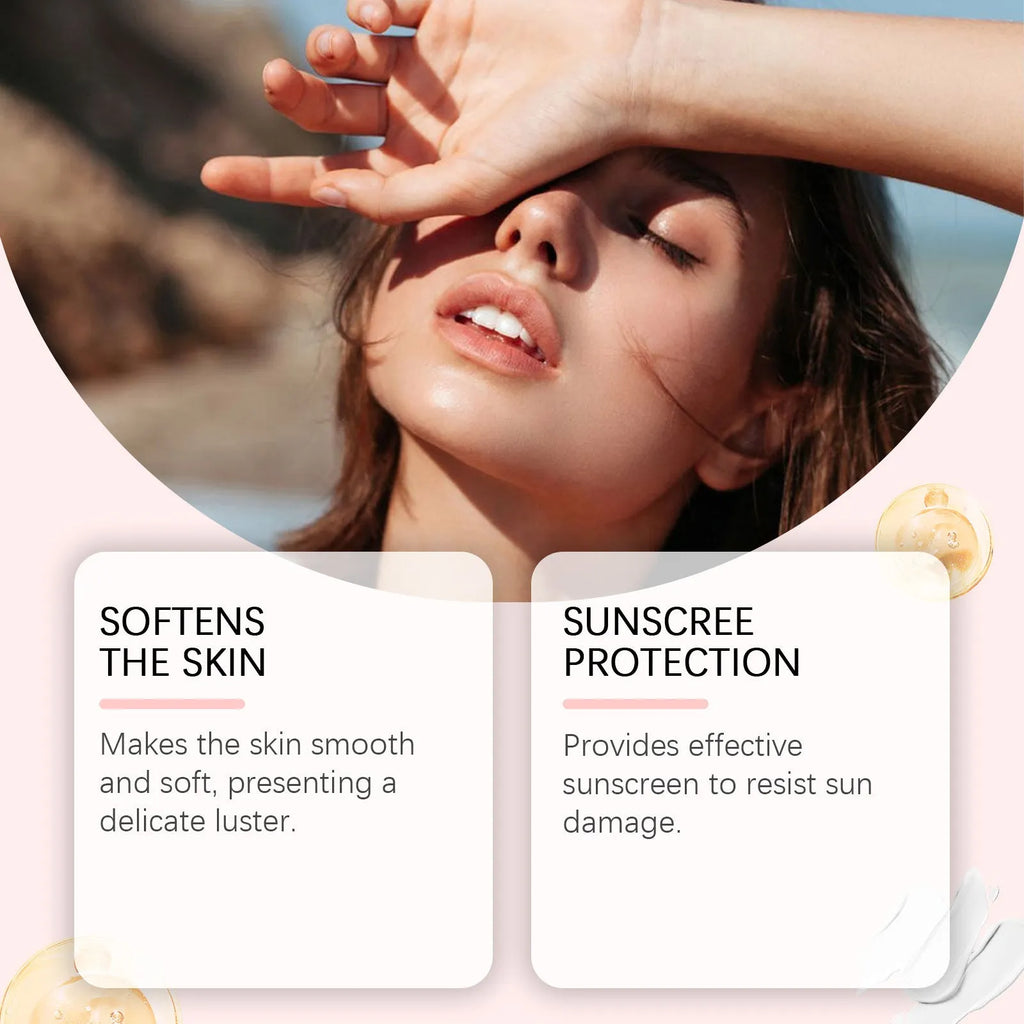 100ml sun protection body oil with coconut and avocado oil in clear bottle