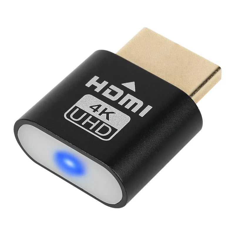 HDMI graphics card dummy load plug virtual display device in gold finish