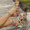 Women's buckle strap wedge sandals with fish mouth toe design in PU material.