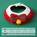Hand-woven milk cotton Christmas cat collar in red festive designs with adjustable sizing