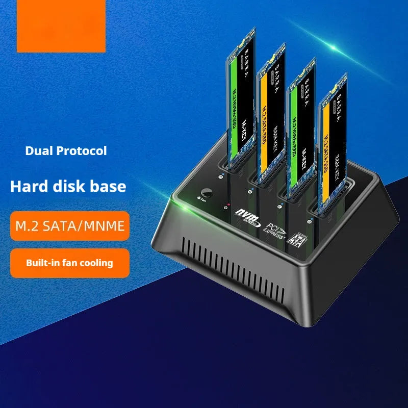 Aluminium M2 SSD mounting base with 90x78x34mm dimensions and European colour coding