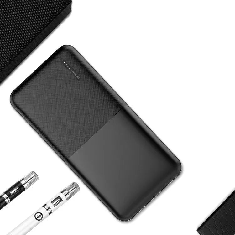 20000mAh power bank with multiple USB ports showing black and white colour options
