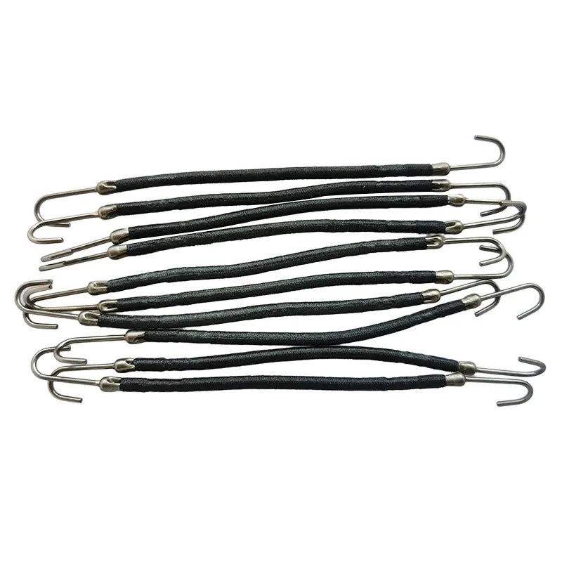 Solid colour double hook hair tool for wig and hairpiece attachment in black, brown shades.