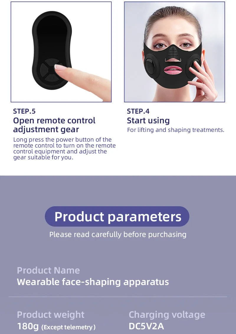 Black photon rejuvenation mask beauty device for home facial treatment with USB connection