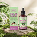 60ml bottle of dog milk thistle, omega-3, and turmeric extract nutrient solution.