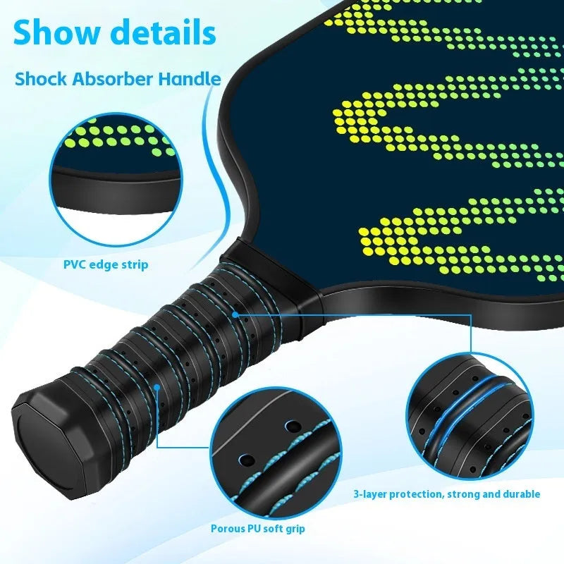 A single outdoor sports table tennis racket with a fibre glass construction.