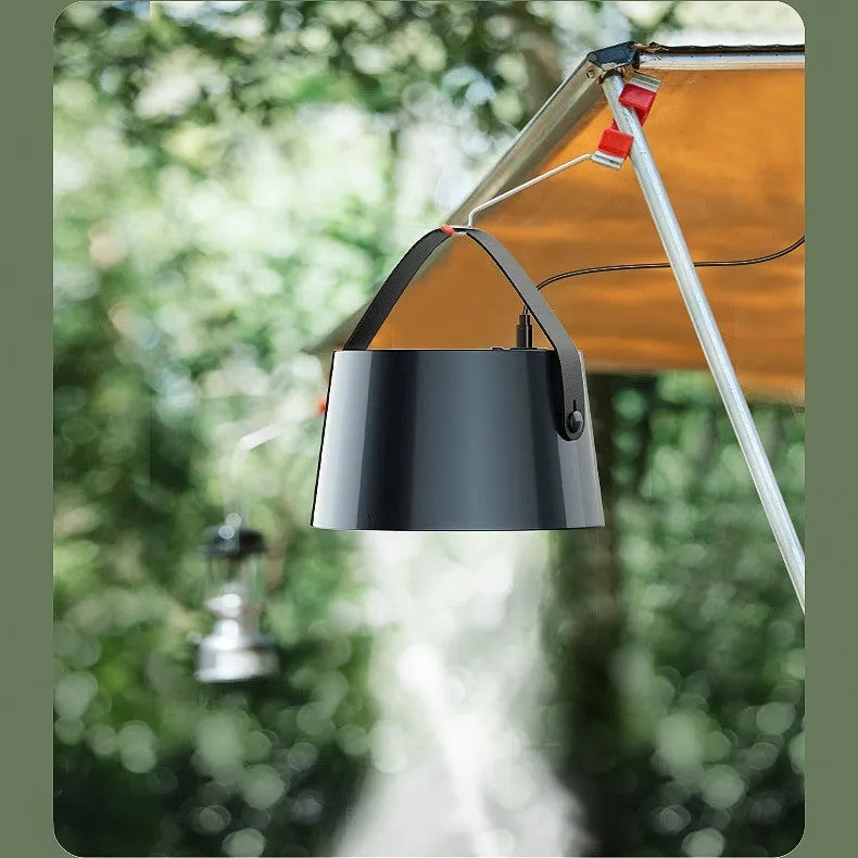 Milky white portable desktop kitchen extractor hood with USB charging and removable filter