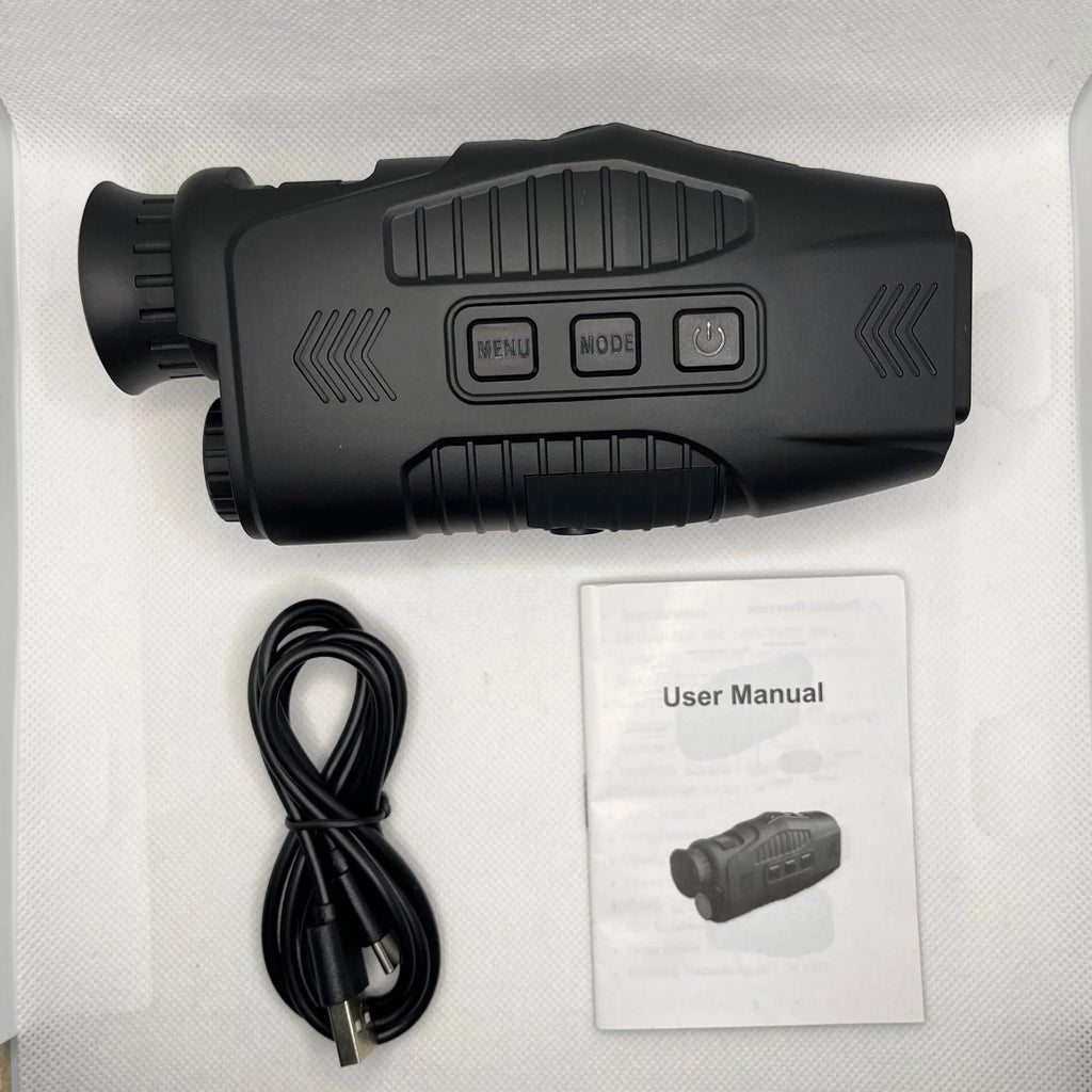 HD infrared night vision monocular 1080P with 1.54 inch display and 850nm infrared spotlight