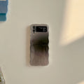 Feather yarn gradient multicolour Samsung Z Flip6 phone case with hard back cover and cartoon style design