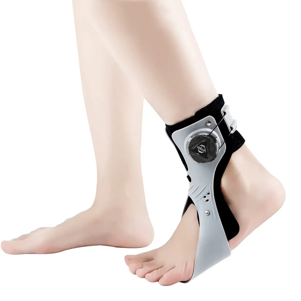 Airbag button ankle brace for left or right foot in black or grey colour