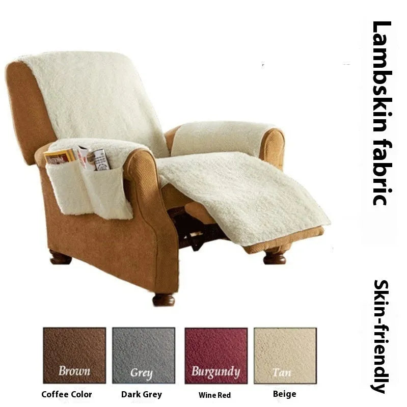 Universal sofa slipcover in lambswool colours for 55cm 64cm 71cm seat widths