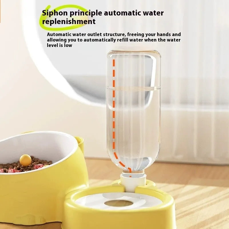 Double bowl automatic drinking pet fountain for cats in various colours