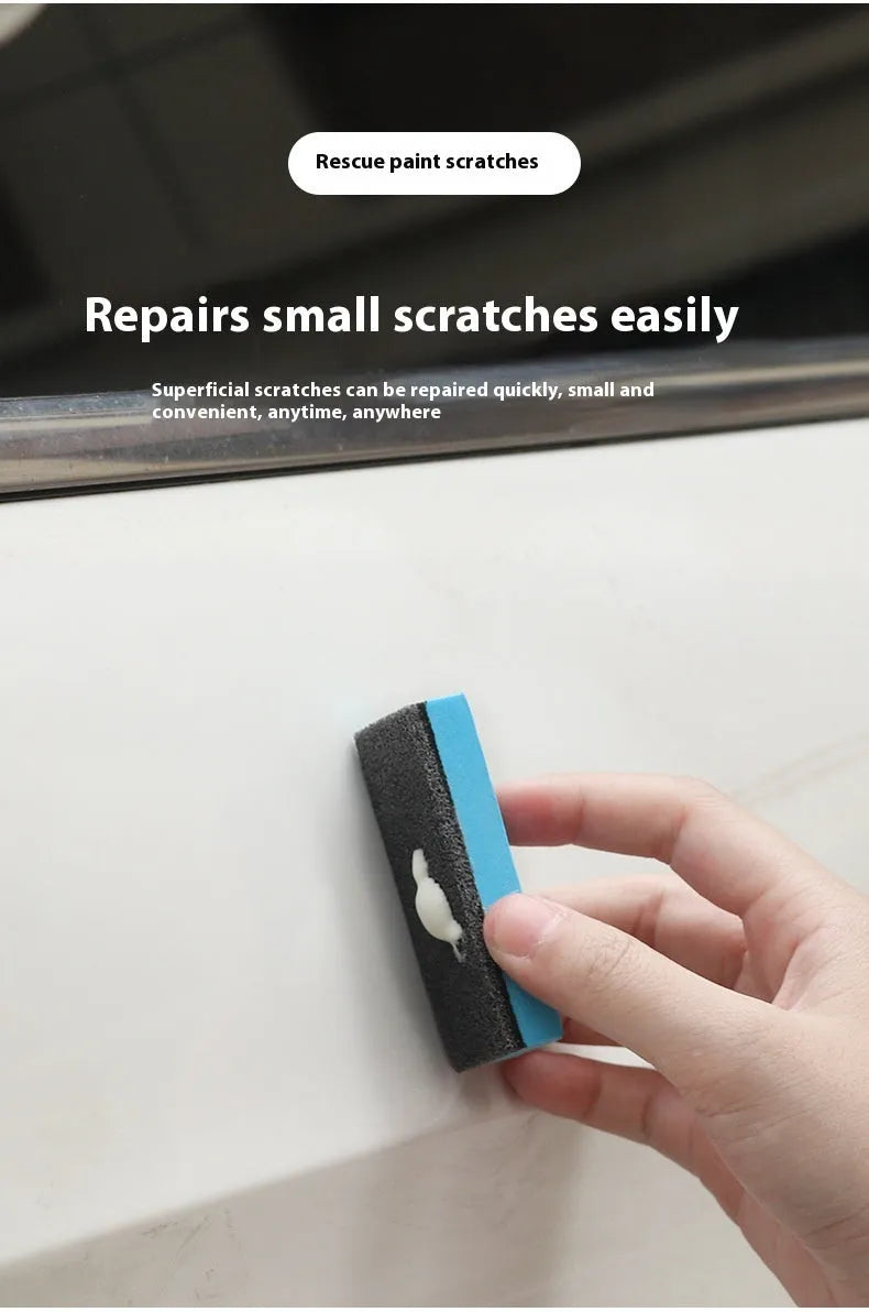 Car repair wax kit with A wax, B wax, and a frosted sponge mop for scratch removal and polishing.