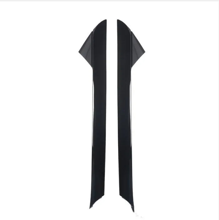 Gloss black Ford front windshield trim panel set with product codes BB5Z-7803144-AA and BB5Z-7803145-AA