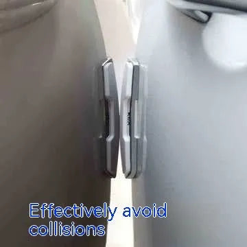 Four black silicone car door bumper strips for edge protection